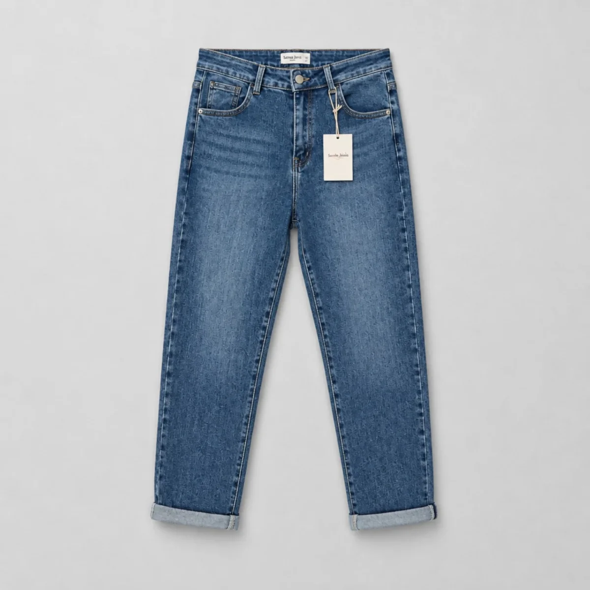 Sarah John Paris Mom Fit Jeans – Blue Denim | Größe 44 – Bild 2