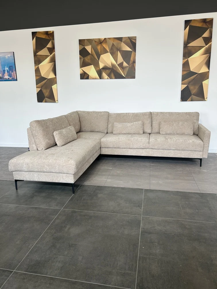 Marken-Polsterecke – Hochwertige Eleganz in Chenille Beige – Bild 2