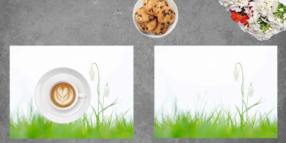 Weiße Blümchen – Tischsets | Platzsets aus Premium-Vinyl 40 x 30 cm – 4 Stück – Bild 4