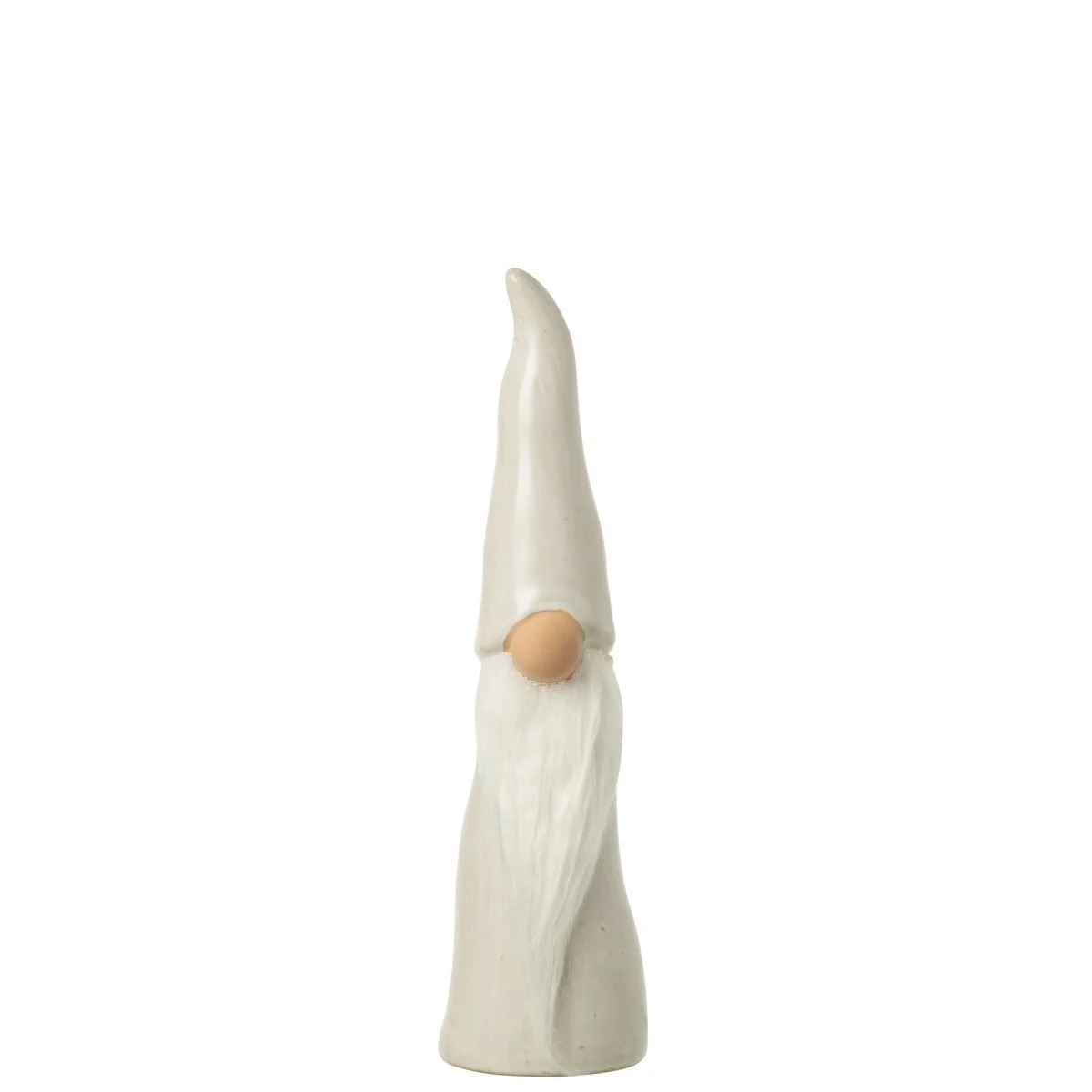 Weihnachtsfigur Wichtel Figur Porzellan weiß Bart – Bild 3