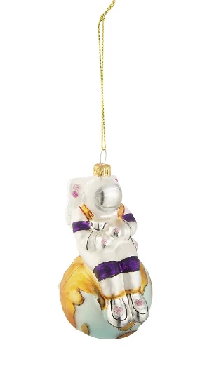 Weihnachtsanhänger Astronaut – Glaskugel mit Galaxie-Flair – Bild 2