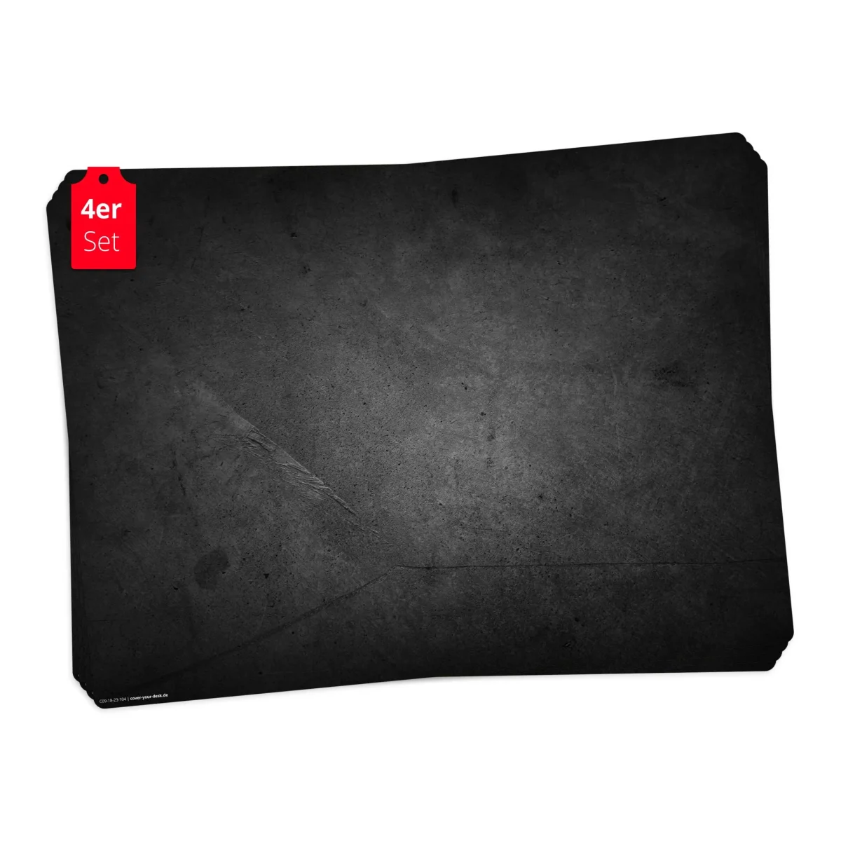 Schieferplatte schwarz | Platzsets aus Premium-Vinyl 44 x 32 cm – 4 Stück – Bild 2