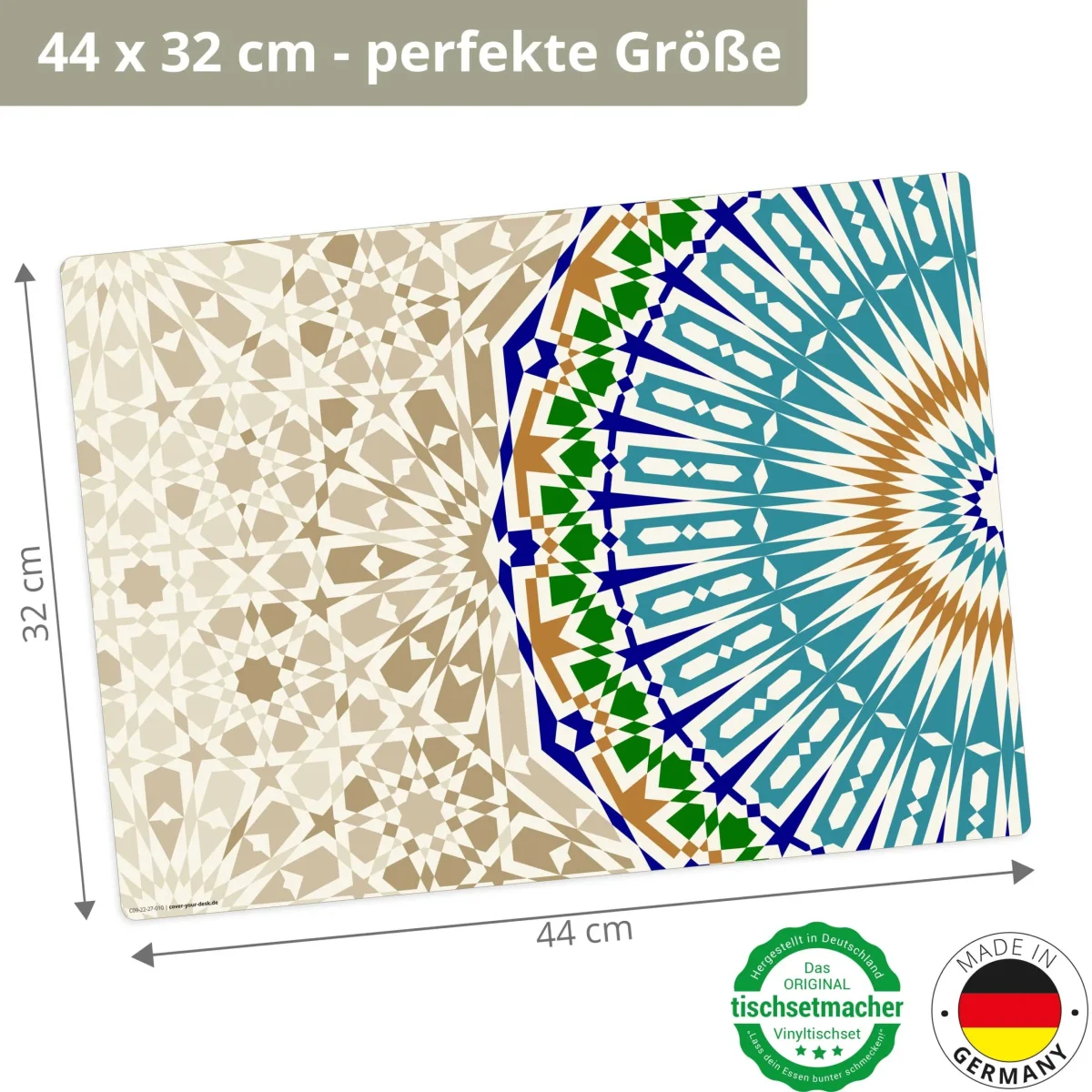 Farbiges Mosaik | Platzsets aus Premium-Vinyl 44 x 32 cm – 4 Stück – Bild 3