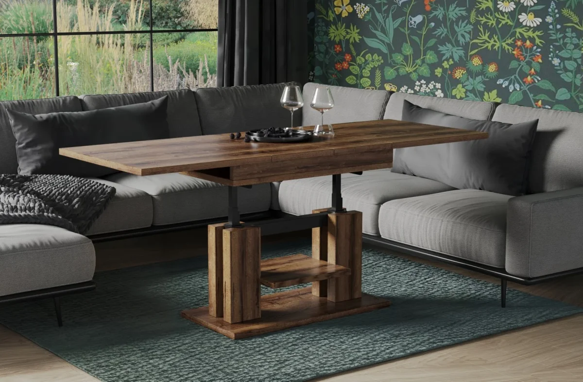 Couchtisch "Iso" 110-170cm (Eiche Monastery) – Bild 2