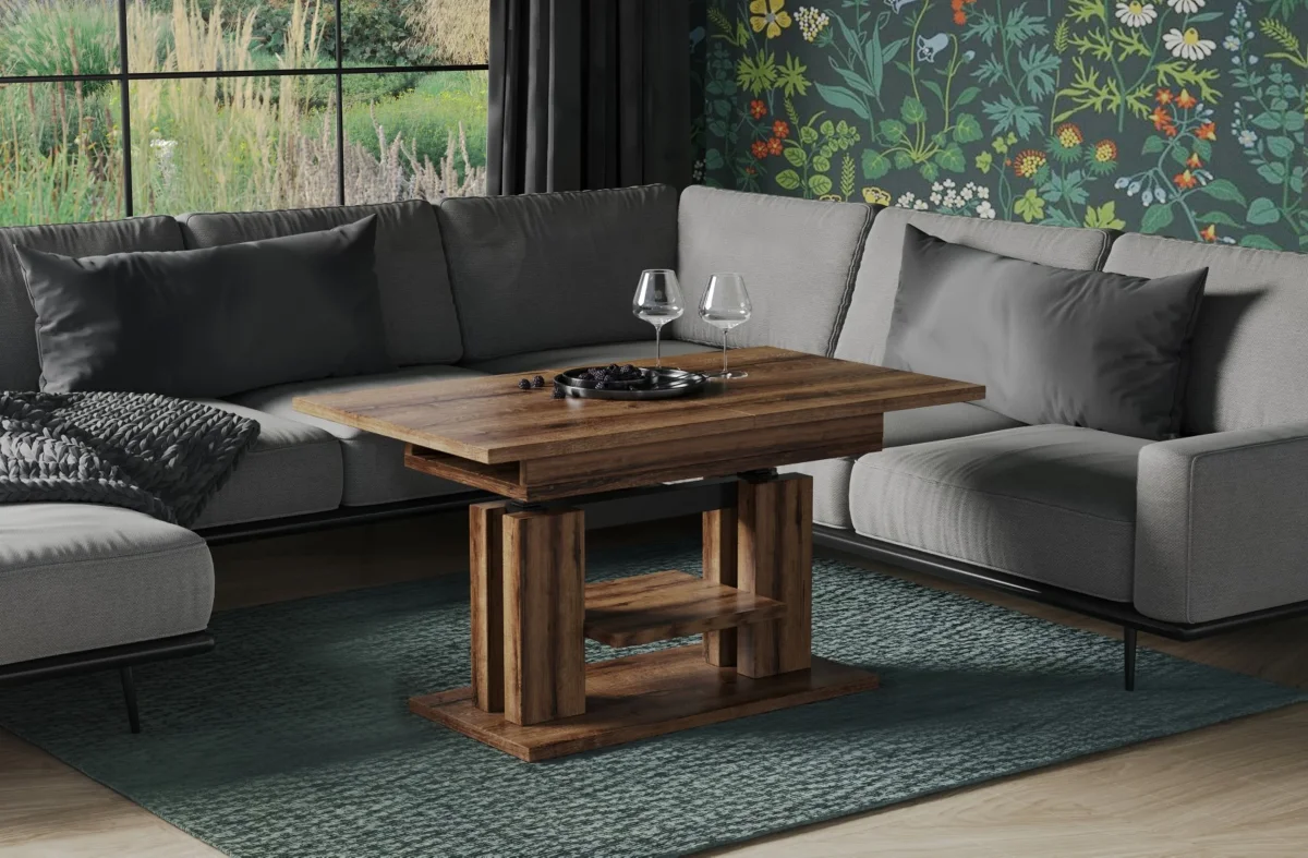 Couchtisch "Iso" 110-170cm (Eiche Monastery) – Bild 3