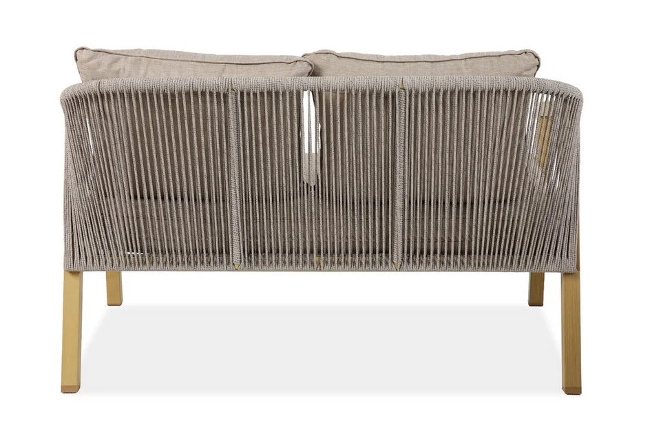 Bjorkka Gartenlounge-Set "LOARA CAFFE" Holz-Optik Rope Skandinavisch – Bild 5