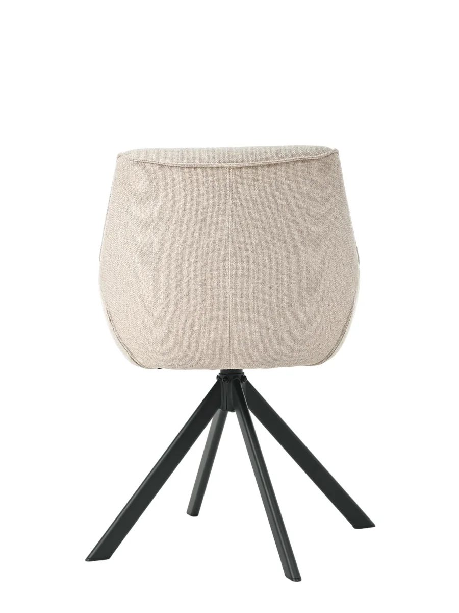 Essgruppe Appia White - Beton Dunkel mit 6 Stühlen in Leinen Beige für 6 Personen – Bild 9