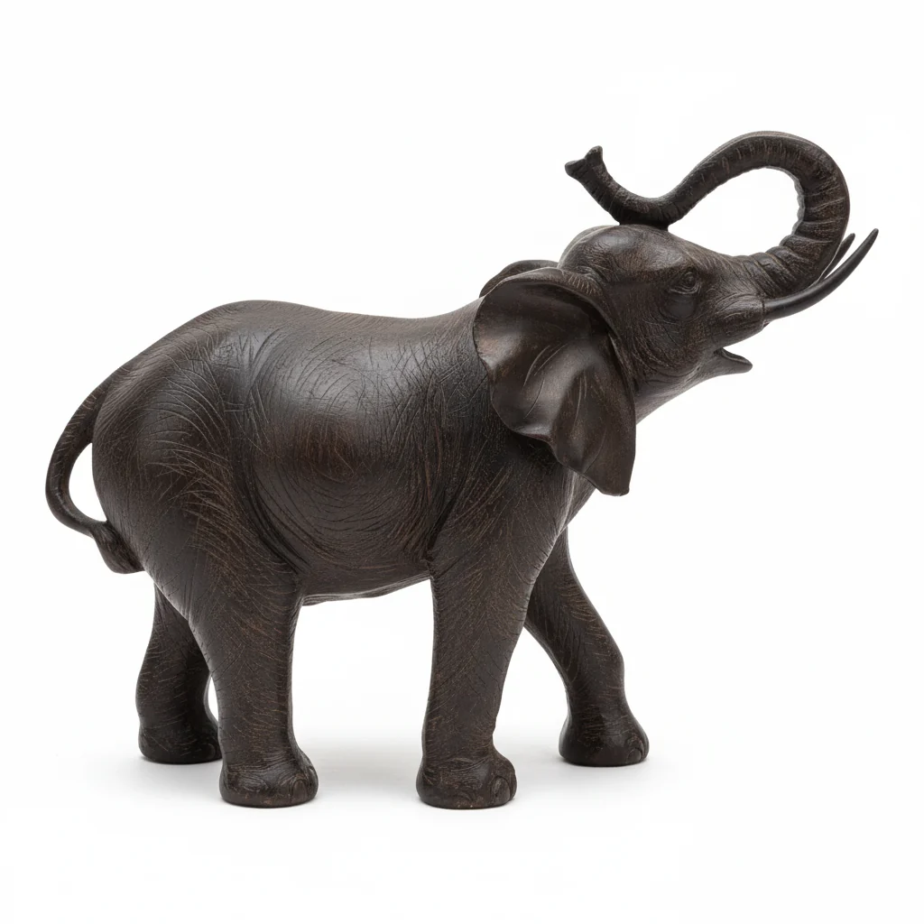 Elefant groß Dekofigur Polyresin dunkelbraun – Bild 6