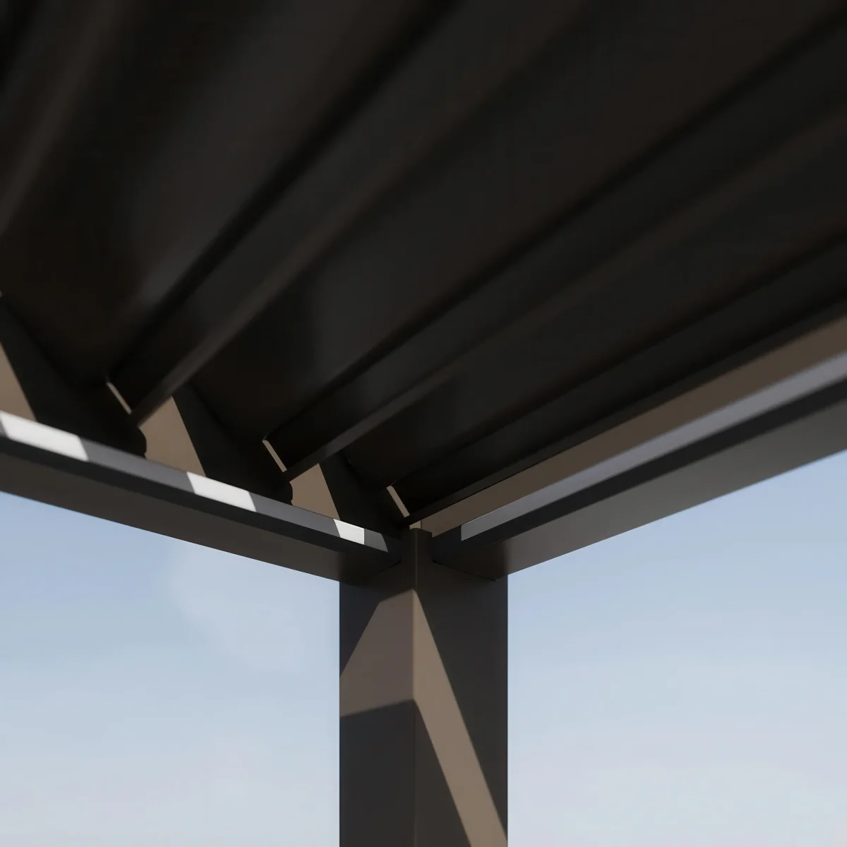 Gutroof Pergola "Deluxe Pro" 3x4m elektrisch / motorisiert, Aluminium - LED / RGB | Taupe / Braun – Bild 7